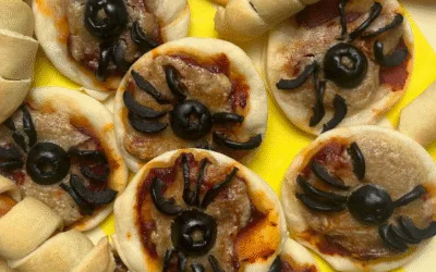Mini pizzas araignées vegan