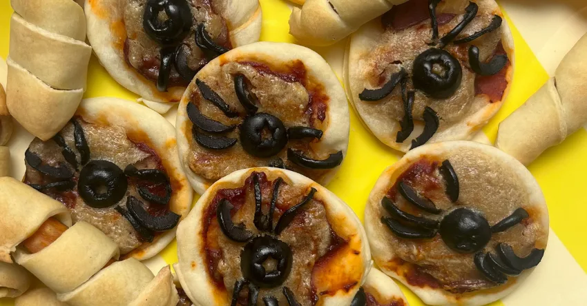 mini pizza araignée