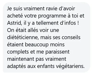 Avis veggie kids Fanny