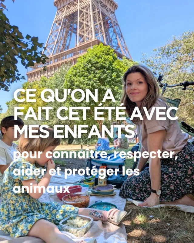 Je suis tellement heureuse de voir mes enfants s’émerveiller de ce qu’ils découvrent sur les animaux, de vouloir les connaître, les aider et les protéger 😍.Et je suis fière de leur donner une alimentation végétale et au final un mode de vie végane pour respecter leur empathie, conserver cette cohérence morale et sauver les animaux au quotidien ❤️.*****Avec @astrid_nutrition_militante diététicienne on a créé des programmes d’accompagnement complets et des ateliers en ligne pour les parents d’enfants végétariens, véganes et flexitariens, du début de la diversification jusqu’à 12 ans pour connaître les repères nutritionnels essentiels de l’alimentation végétale, savoir équilibrer facilement les repas, mieux gérer le quotidien et l’extérieur (famille, médecins…) et avoir plein d’idées recettes !Liens en bio 👆